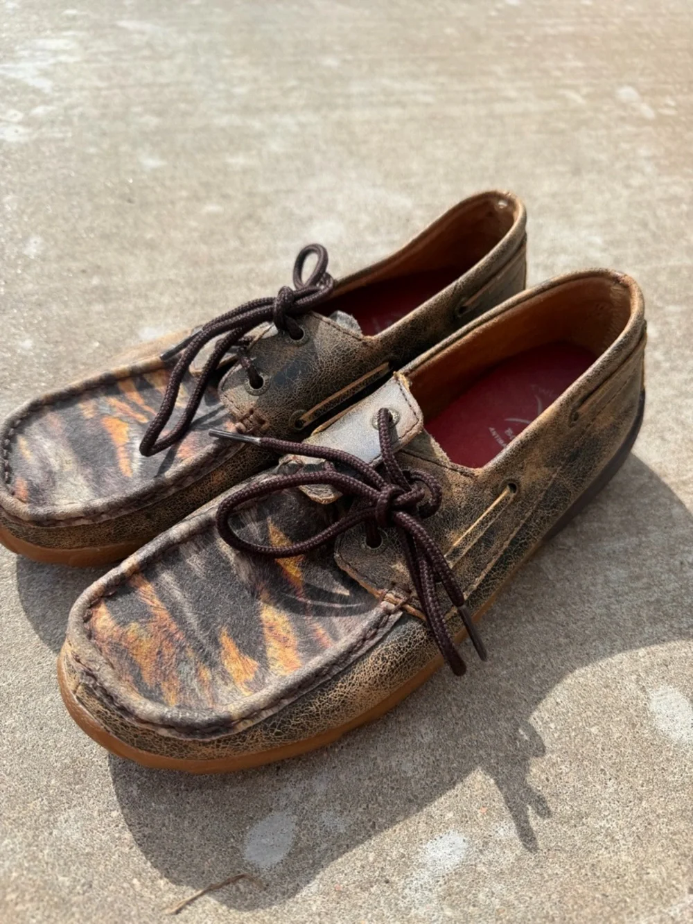 Twisted X Mens 6.5 Leather Chukka Moccasins Brown Leather Shoes WDM0023